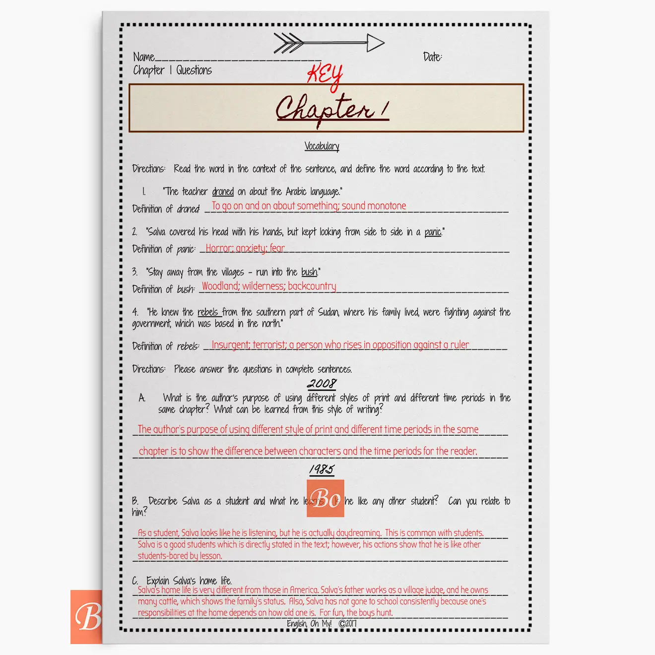 漫漫求水路阅读指南 A Long Walk to Water Literature Unit