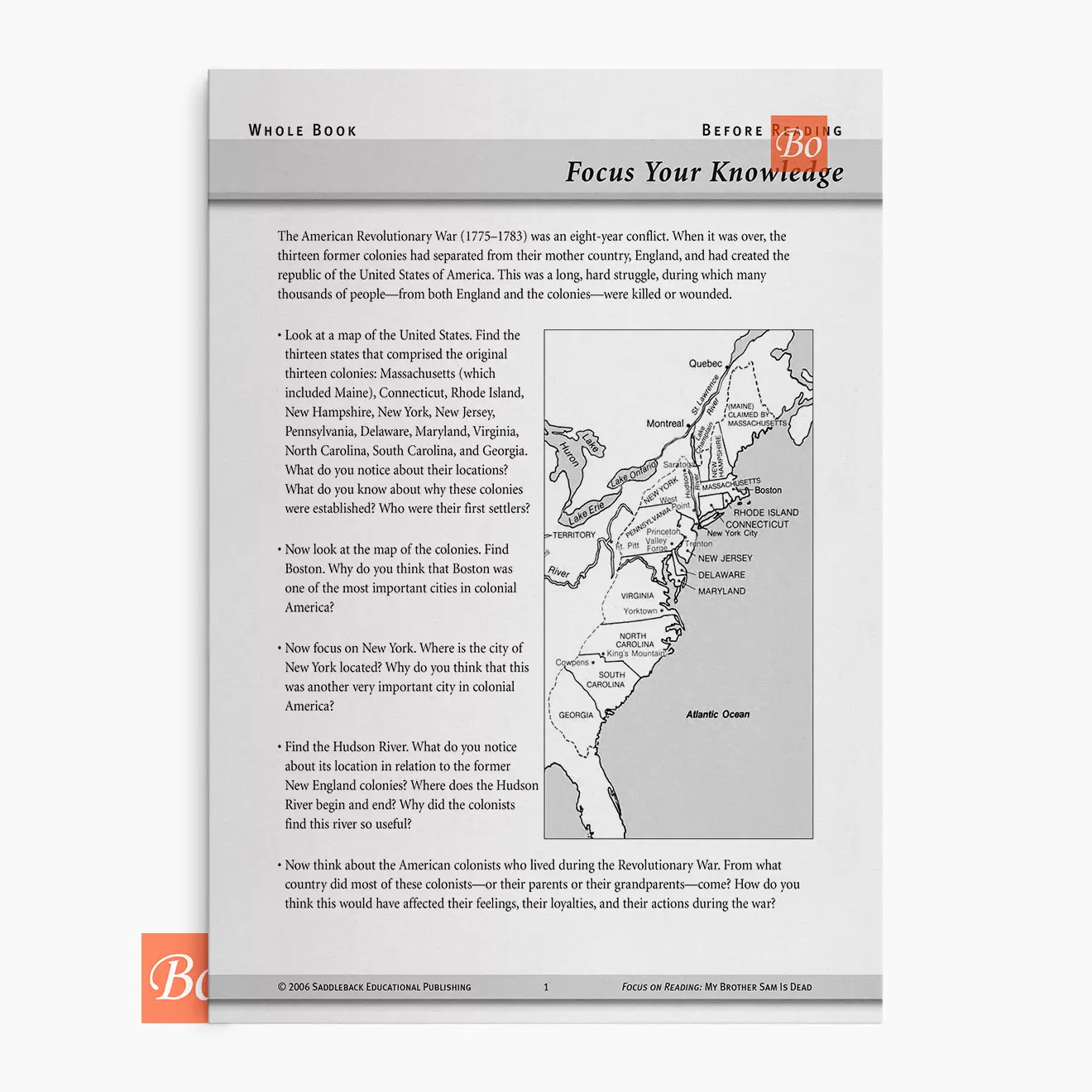 亲爱的哥哥山姆阅读指南 My Brother Sam Is Dead – focus on reading