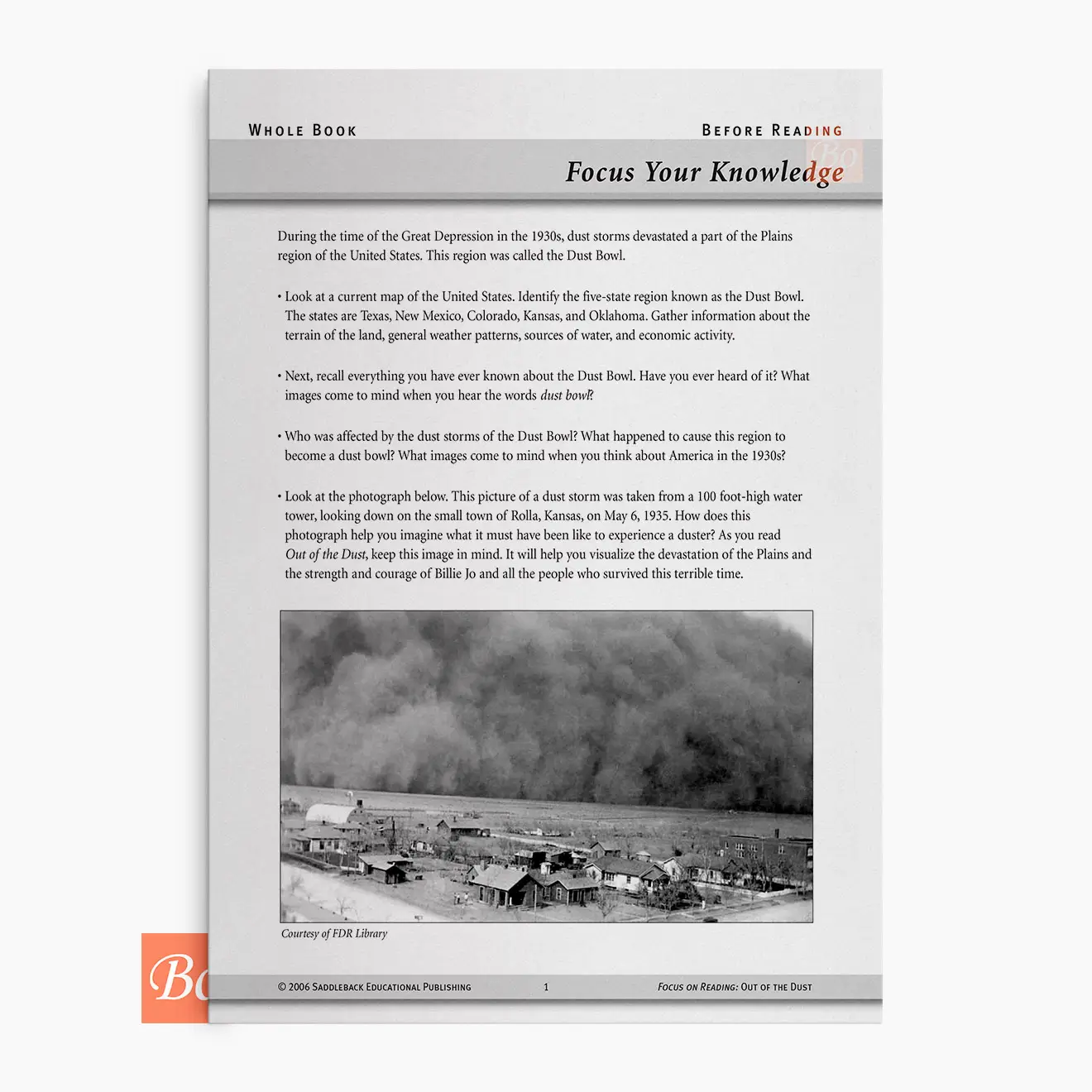 风儿不要来阅读指南 Out of the Dust – focus on reading