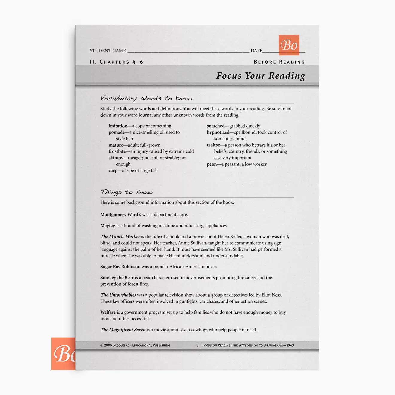 The Watsons Go to Birmingham – 1963阅读指南